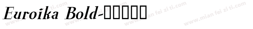 Euroika Bold字体转换